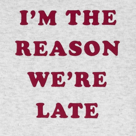 NWT Carters Jumpsuit iโm the reason weโre late 12MO - Picture 2 of 2